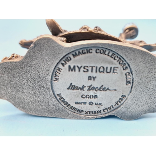 124 - Collection of Myth and Magic Pewter Collectables (5) to include Dragon of the Forest, Mystique, The ... 