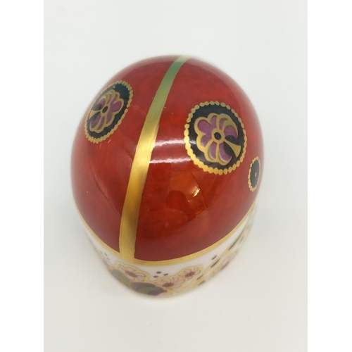 137 - Royal Crown Derby 'Red Ladybird with Two Spots' Paperweight with Gold Stopper and Red Royal Crown De... 