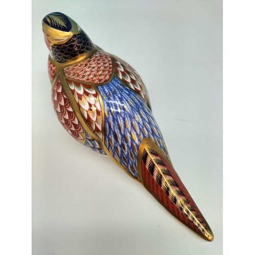 139 - Royal Crown Derby Collectors Guild 'Pheasant' Paperweight with Porcelain Stopper. Red Royal Crown De... 