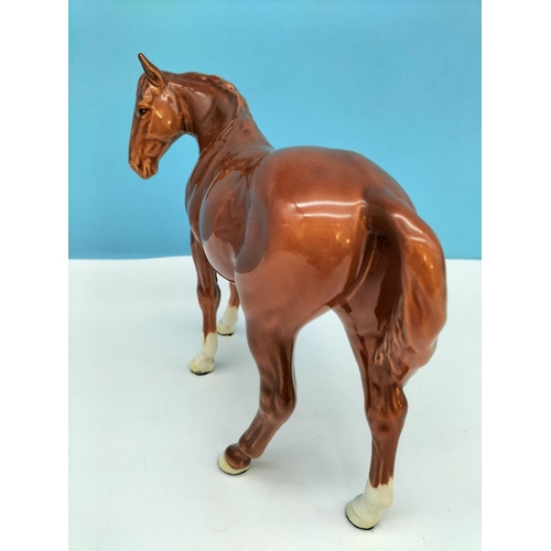 141 - Rare Beswick Figure of a Gloss Chestnut Mare/Horse. 17cm High x 23cm. (Slight Crazing to Front Left ... 