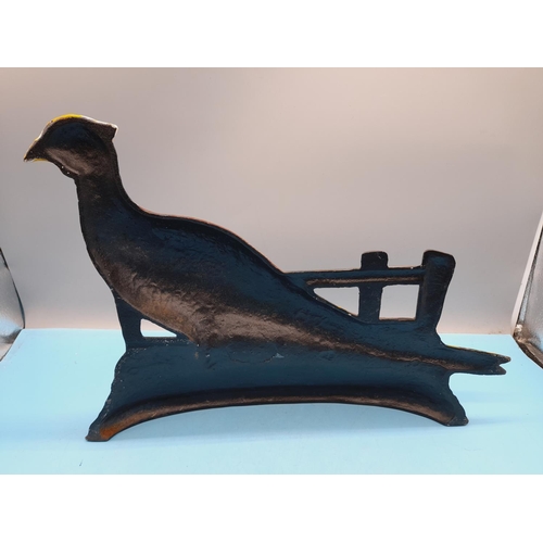 145 - Large Cast Metal 'Pheasant' Door Stop. 28cm High x 37cm.