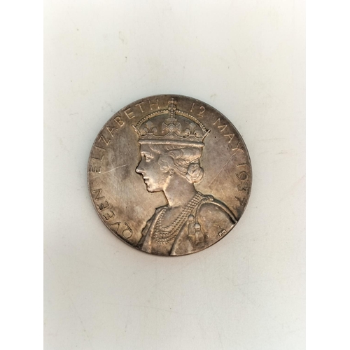 147 - Silver 1937 Coronation Medal and Pendant.