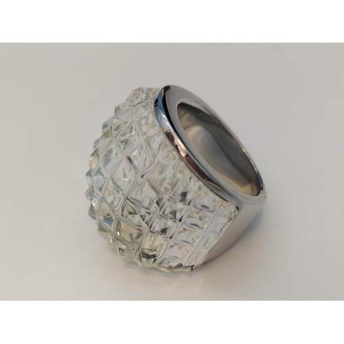 161 - Waterford Crystal Ring. Size K.