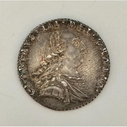 166 - Silver George III Sixpence Struck by the Bank of England (Not Royal Mint) For Their Favoured Client.... 