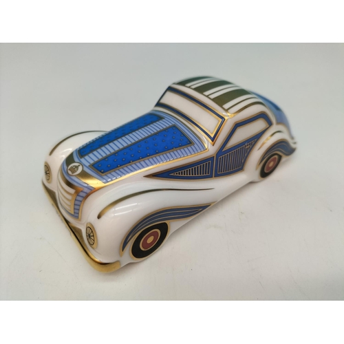 17 - Boxed Royal Crown Derby 'Car' Paperweight from the Treasures of Childhood Series. First Quality. The... 