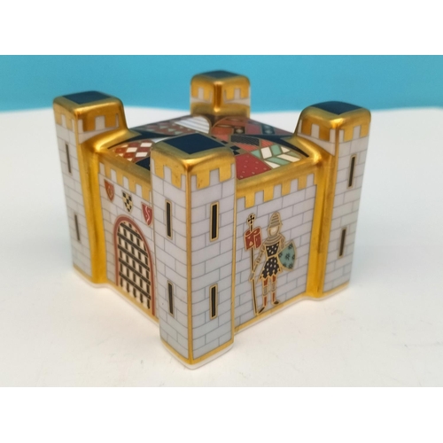 18 - Boxed Royal Crown Derby 'Fort' Miniature Paperweight from the Treasures of Childhood Series. Stamped... 