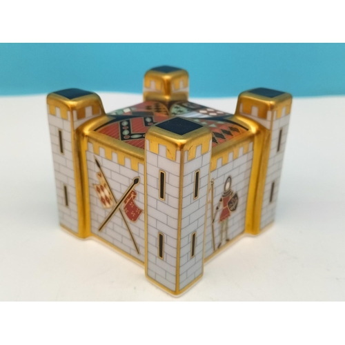 18 - Boxed Royal Crown Derby 'Fort' Miniature Paperweight from the Treasures of Childhood Series. Stamped... 