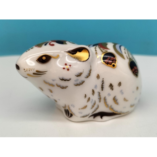 183 - Boxed Royal Crown Derby Exclusive Collectors Guild 'Bank Vole' Paperweight with Gold Stopper and Roy... 