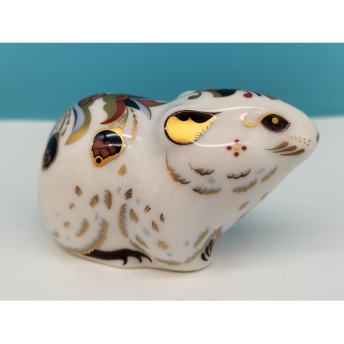 183 - Boxed Royal Crown Derby Exclusive Collectors Guild 'Bank Vole' Paperweight with Gold Stopper and Roy... 