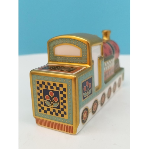 19 - Boxed Royal Crown Derby 'Steam Train' Miniature Paperweight from the Treasures of Childhood Series. ... 