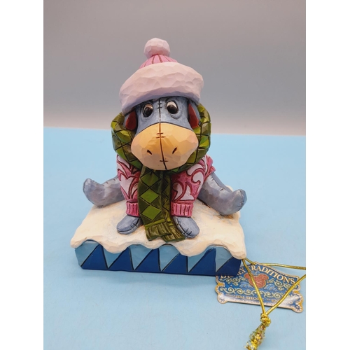 198 - New in Box Discontinued Disney Traditions Showcase Collection 13cm Figure of Eeyore 'Waiting For Spr... 