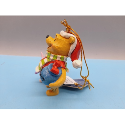 203 - New in Box Disney Traditions 8.5cm Hanging Christmas Ornament of Winnie the Pooh and Piglet.