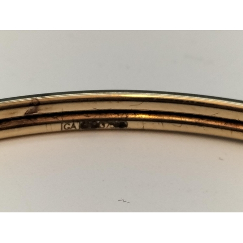 24 - 9ct Gold 375 Bangle. 2.7 Grams.