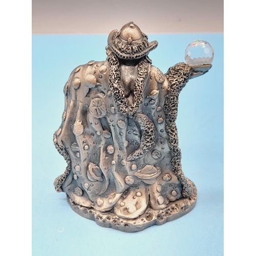 240 - Collection of Myth and Magic Pewter Collectables (5) to include The Moon Wizard, The Guardian of the... 