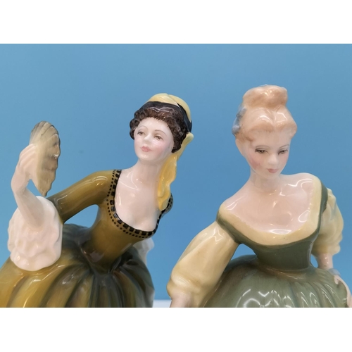 247 - Royal Doulton Lady Figures (2) 'Fair Lady' HN 2193 and 'Simone' HN 2378. Tallest 19cm. Both Seconds ... 