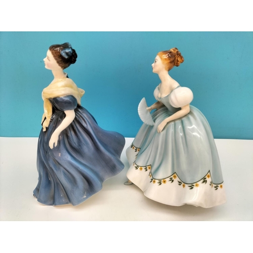 248 - Royal Doulton Lady Figures (2) 'Adrienne' HN 2304 and 'First Dance' HN 2803. Tallest 20cm. Both Seco... 