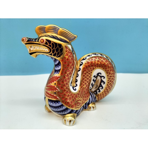 253 - Royal Crown Derby 'Dragon' Paperweight in the Amari Pattern with Gold Stopper. Red Royal Crown Derby... 