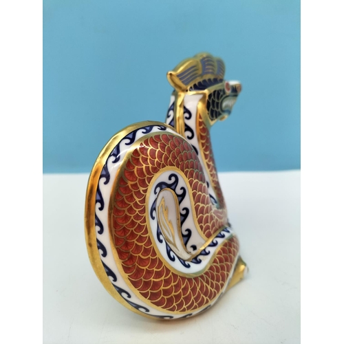 253 - Royal Crown Derby 'Dragon' Paperweight in the Amari Pattern with Gold Stopper. Red Royal Crown Derby... 