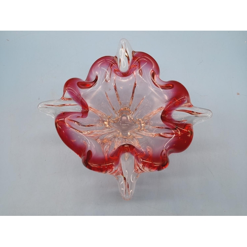 277 - Chalet (Canada) Glass Bowl. 10cm High, 18cm Diameter.