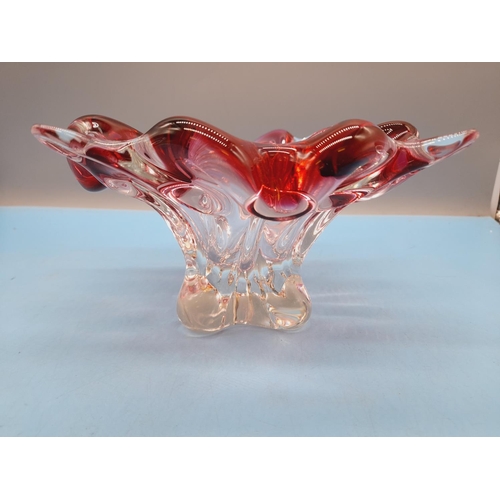 277 - Chalet (Canada) Glass Bowl. 10cm High, 18cm Diameter.