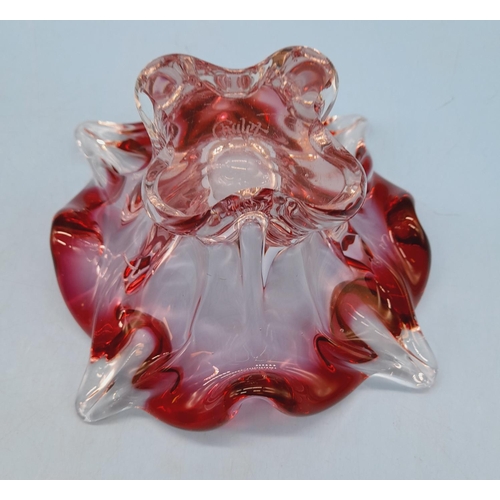 277 - Chalet (Canada) Glass Bowl. 10cm High, 18cm Diameter.