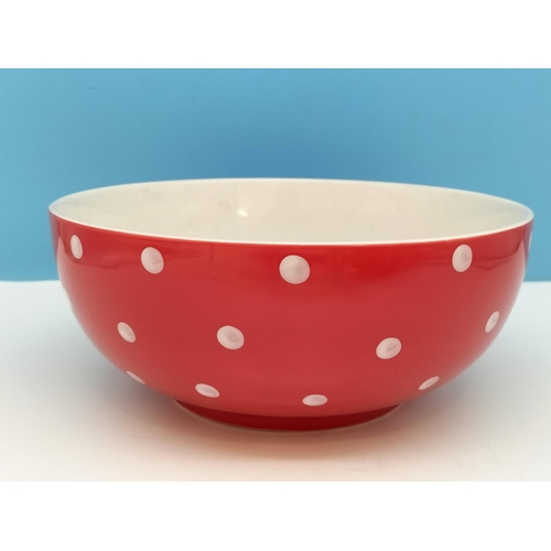 309 - 2 x Spode 'Baking Days' Red Polka Dot Bowls. Largest 13.5cm High, 25.5cm Diameter.