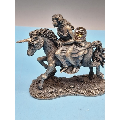 316 - Collection of Myth and Magic Pewter Collectables (6) to include The Unicorn Rider, The Dragon of Des... 