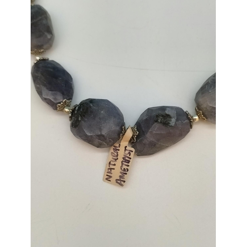 333 - 925 Silver and Natural Amethyst Stone 16