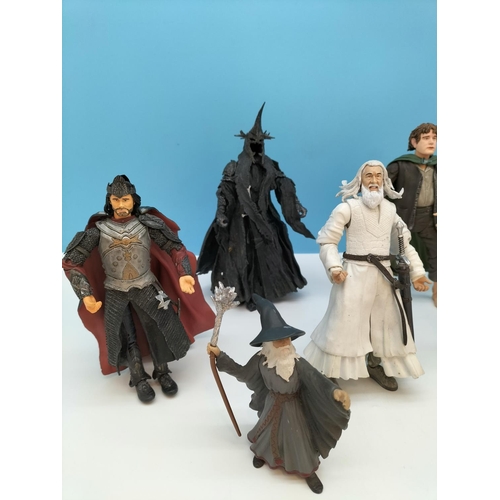 380 - Lord of the Rings Figures (9). Tallest 21cm.