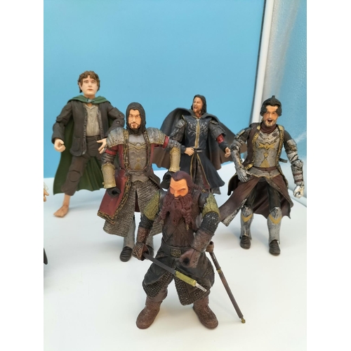 380 - Lord of the Rings Figures (9). Tallest 21cm.