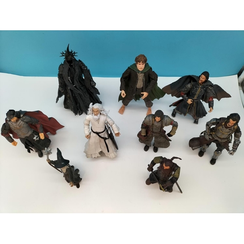 380 - Lord of the Rings Figures (9). Tallest 21cm.