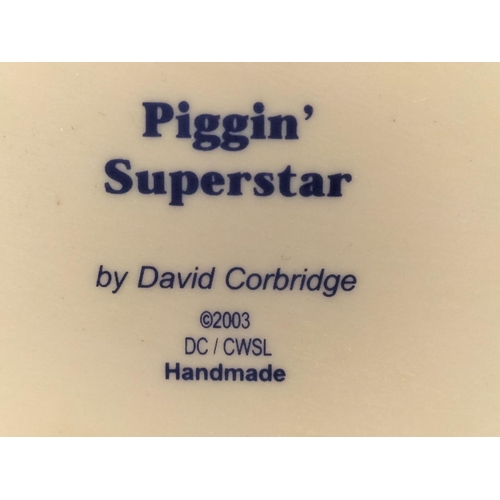 218 - Pig Figures (3) to include Piggin Superstar, Elvis Pig and Piggin Carol Singers. 2 Boxed.