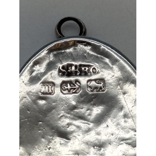 338 - 19th Century Silver Locket Pendant. Hallmarked Birmingham 1886.