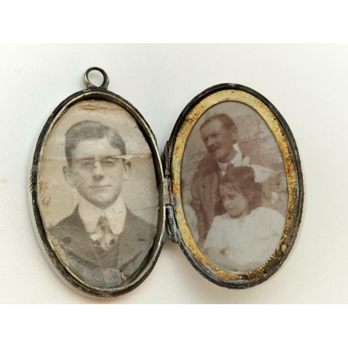 338 - 19th Century Silver Locket Pendant. Hallmarked Birmingham 1886.