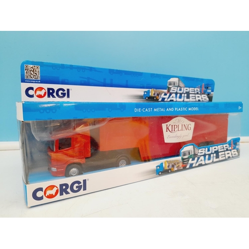 345 - Boxed Die Cast Trucks (3) - Corgi No TY86656 Mr Kipling Box Truck, Corgi 27201 Fina Fuel Atkinson El... 