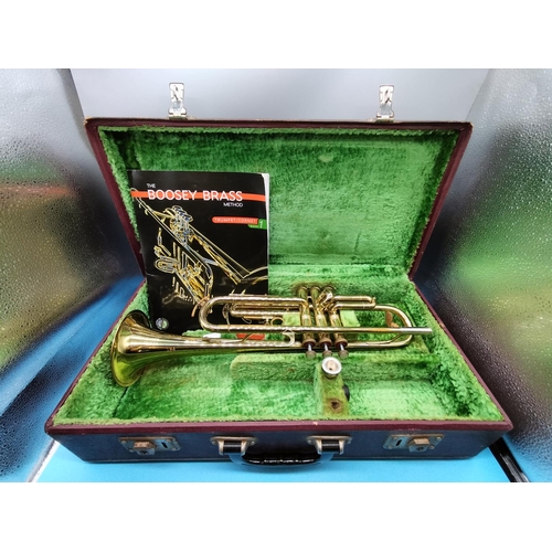 35 - Zenith Brass Trumpet in Case plus Music Book.