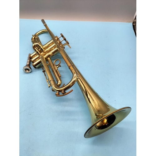 35 - Zenith Brass Trumpet in Case plus Music Book.