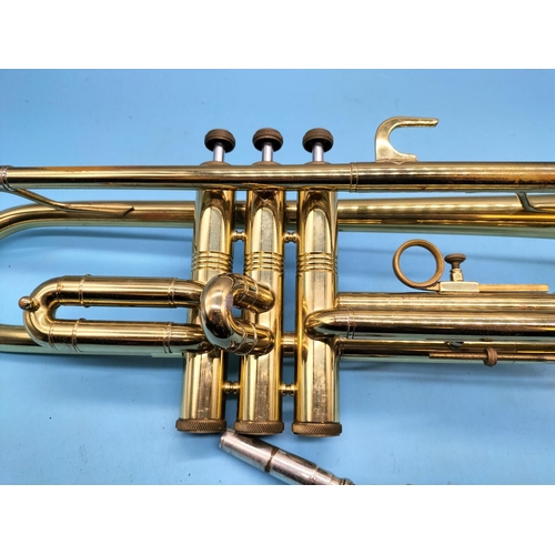 35 - Zenith Brass Trumpet in Case plus Music Book.