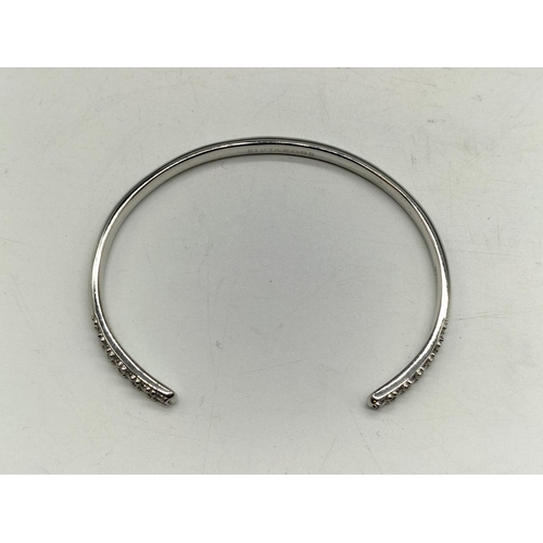 415 - Sif Jakobs Stone Set 925 Silver Bangle.