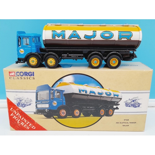 493 - Boxed Corgi Road Transport Vehicles (2), No 97328 AEC Elliptical Tanker and No 97319 ERF Cylindrical... 