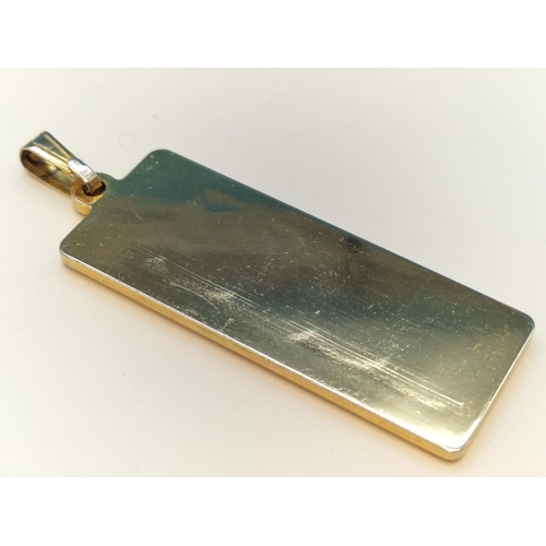 72 - Yellow Metal Ingot. 4.5cm x 2cm.