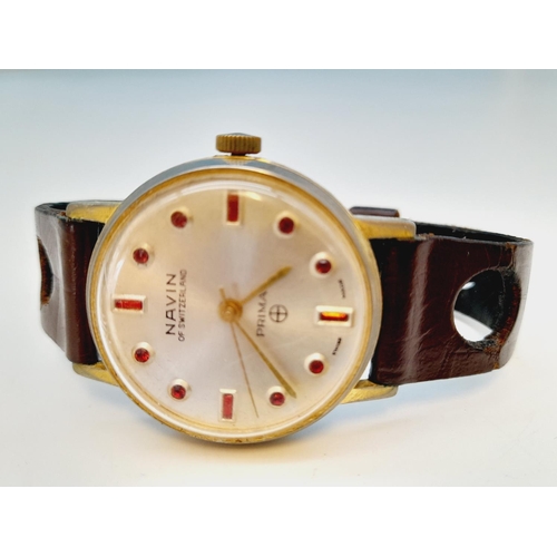 89 - Vintage Navin of Switzerland Gents Wind Up Watch.