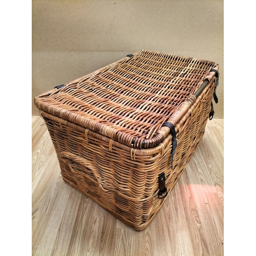 36 - Large Rattan Wicker Trunk 53cm High, 91cm x 54cm. Collection Only.