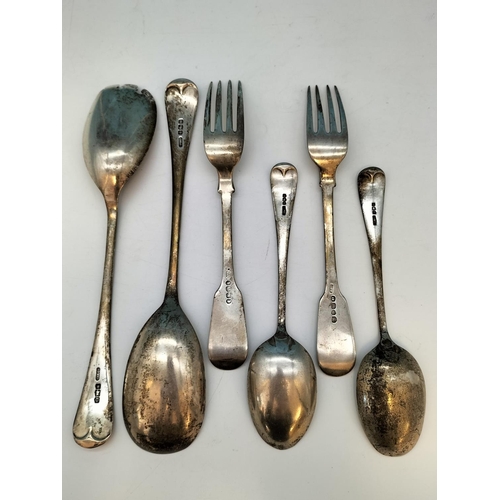 45 - Collection of Hallmarked Silver Cutlery. Total Weight 381 Grams.