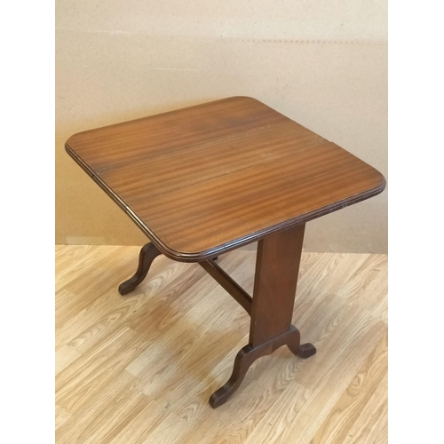 500A - Wooden Twist Top Drop Leaf Occasional Table. Closed measures 56cm High, 62cm x 16cm. When Open 56cm ... 