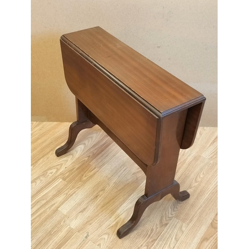 500A - Wooden Twist Top Drop Leaf Occasional Table. Closed measures 56cm High, 62cm x 16cm. When Open 56cm ... 