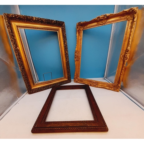 652 - Vintage Picture Frames (3). Largest 45cm x 55cm. Collection Only.