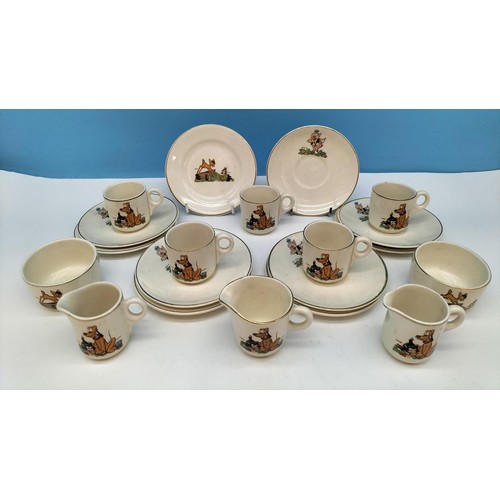 230 - Beswick Disney 20 Piece Child's Nursery Part Tea Set to include Trios (5), Jugs, Bowls, etc.