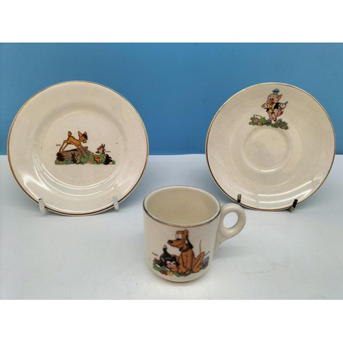 230 - Beswick Disney 20 Piece Child's Nursery Part Tea Set to include Trios (5), Jugs, Bowls, etc.