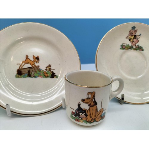 230 - Beswick Disney 20 Piece Child's Nursery Part Tea Set to include Trios (5), Jugs, Bowls, etc.